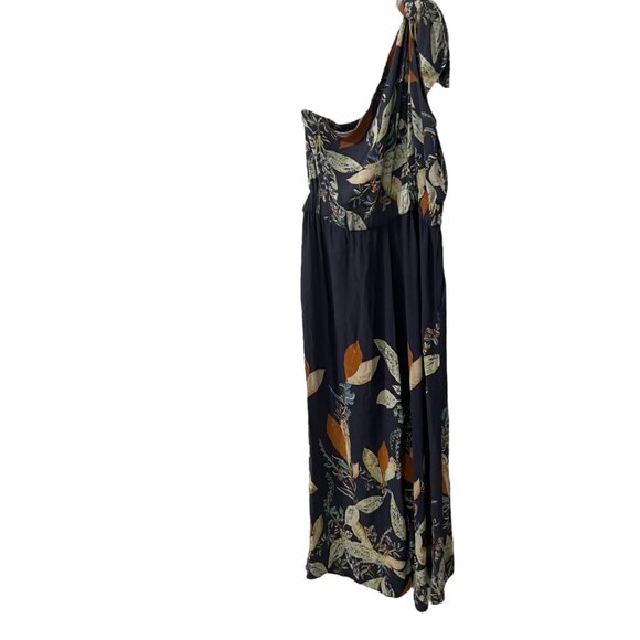 Free People Island Time‎ Floral One Shoulder Cropped Wide Leg Jumpsuit XS - Picture 6 of 12